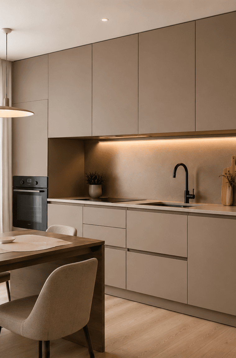 Una cucina modulare premium LINIA345 in uno spazio reale